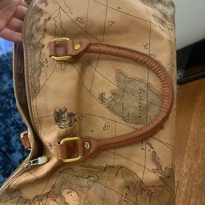 Designer map handbag